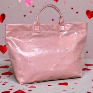 Pink Tear Resistant Paper Tote Bag Large Lightweight Brand New